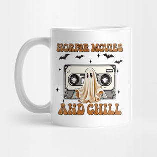 Horror Movies and Chill Retro Halloween Mug